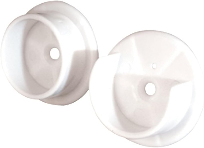 1-3/8 Inch White Plastic Closet Pole Socket Set - Secure and Stylish Support gallery