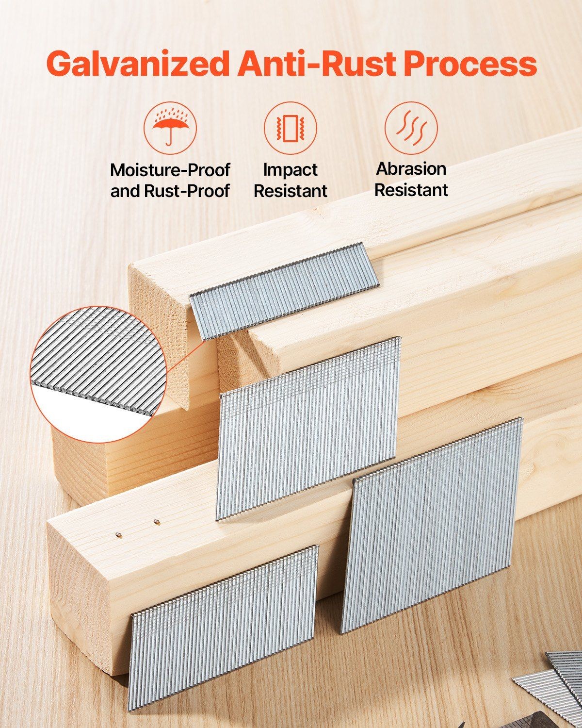 16GA 20-Degree Angled Galvanized Brad Nails 1-1/4in 1-1/2in 2in 2-1/2in 2000ct gallery