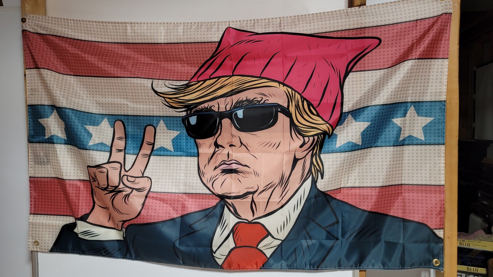 DONALD TRUMP Polyester Peace Man Cave Banner Flag 3 Ft X 5 Ft (60"L x 36"W) NEW gallery