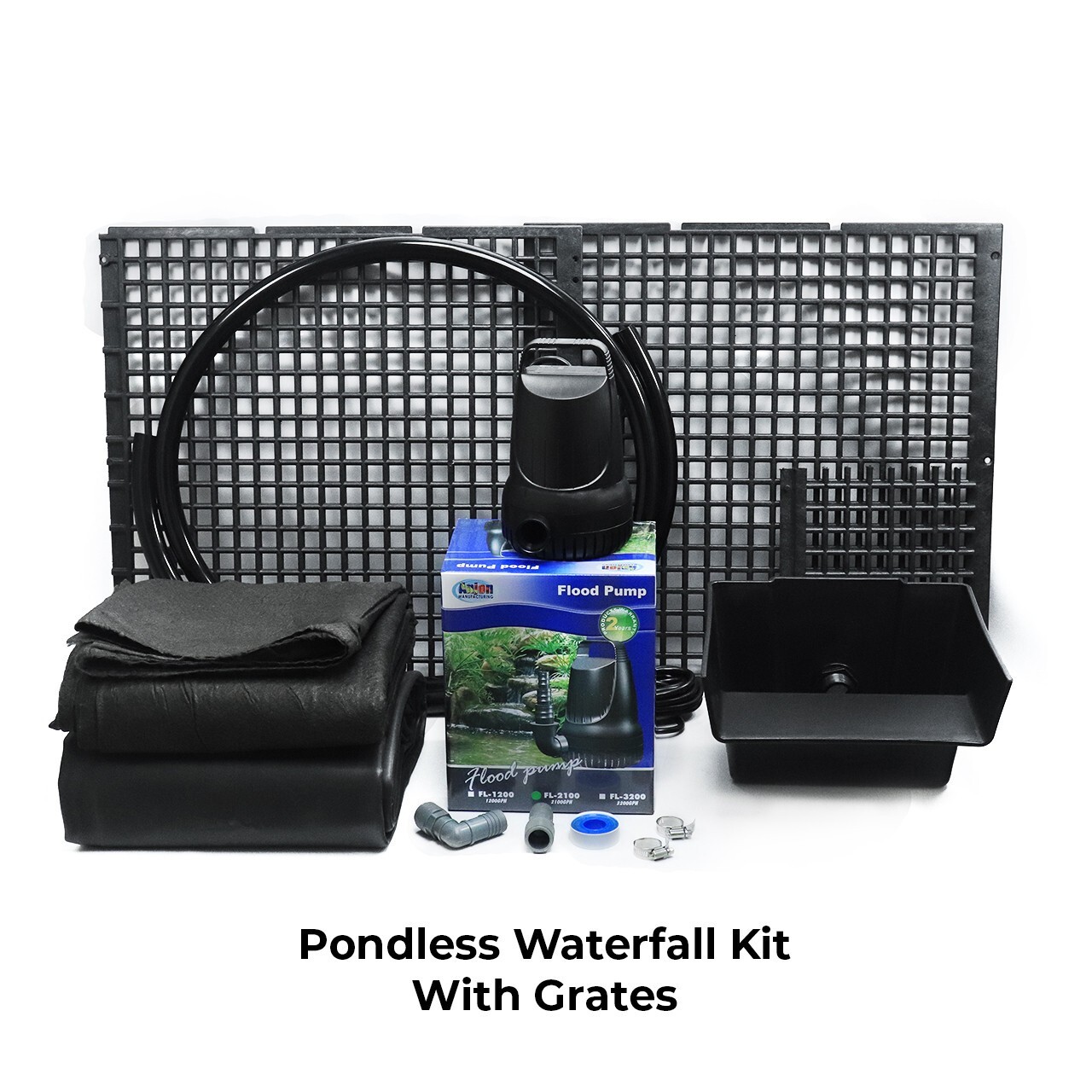 Custom Pro DIY Pondless Waterfall Kit w/grate & 2000 gph pump-Free How To DVD gallery