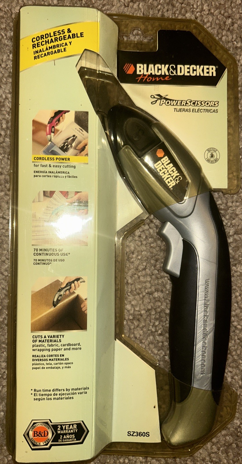 NEW! BLACK & DECKER POWER SCISSORS SZ360B CORDLESS RECHARGEABLE 70 MIN RUN TIME gallery