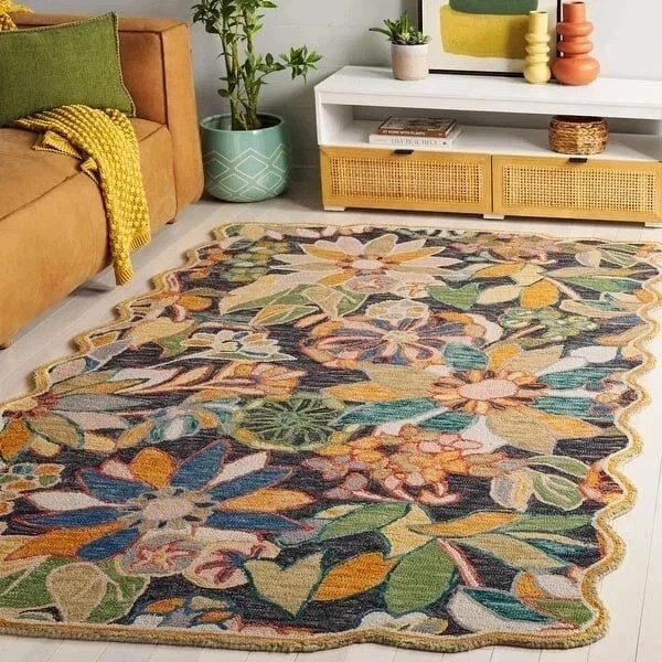 Jardin Flower Hand Tufted Wool Rug Handmade Carpet For Living Room Bedroom gallery