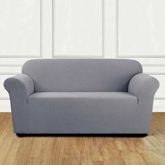 🛋 SureFit Stretch Delicate Leaf Box Cushion Loveseat Slipcover 60” X 70”Mist🆕