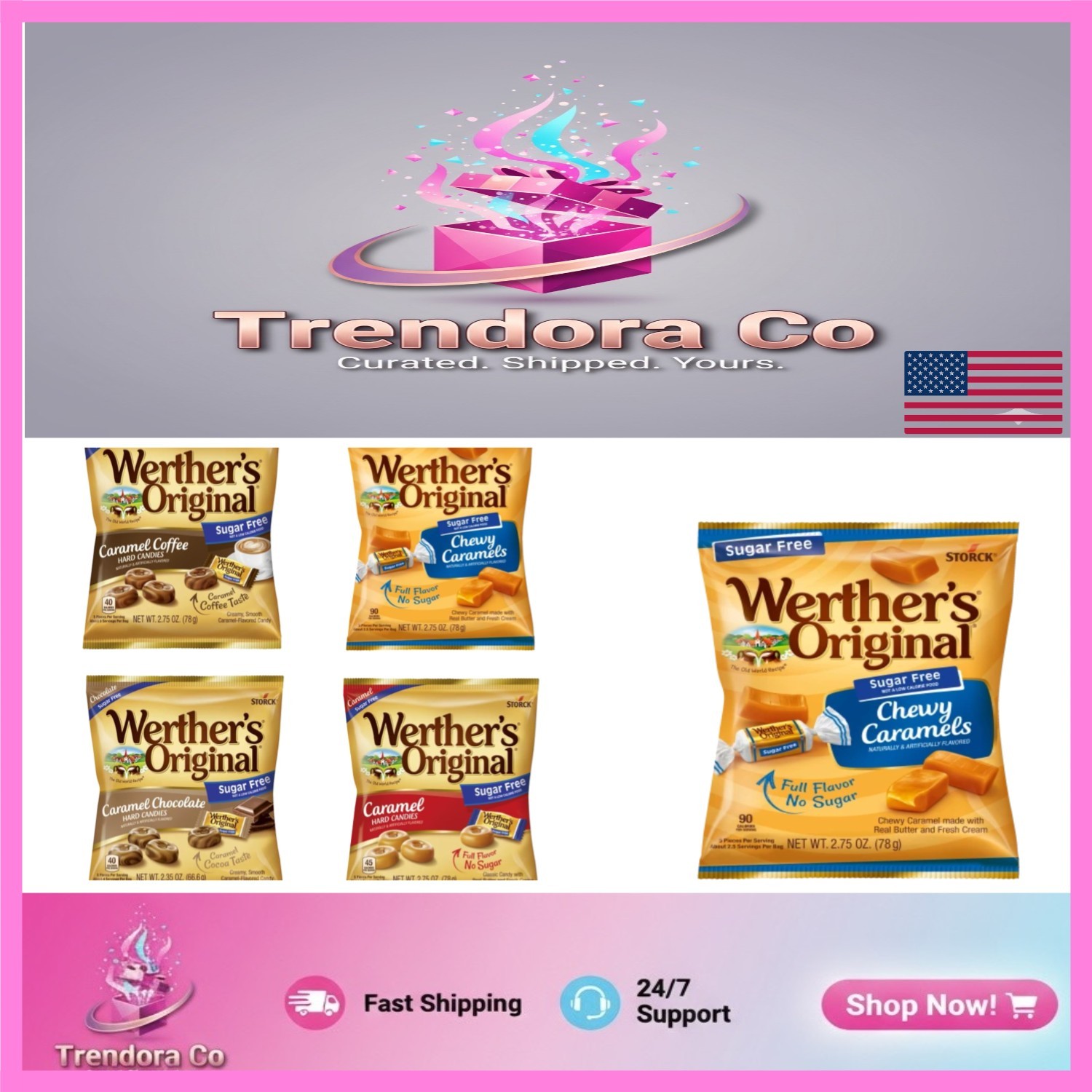 Indulge Anywhere: Sugar-Free Variety Pack with Hard, Coffee, Chocolate Caramels gallery