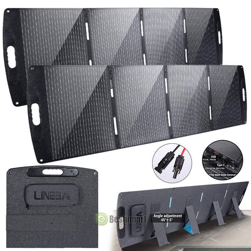 100W 200W 400W Foldable Solar Panel Portable Solar Charger Rv Camping Home gallery