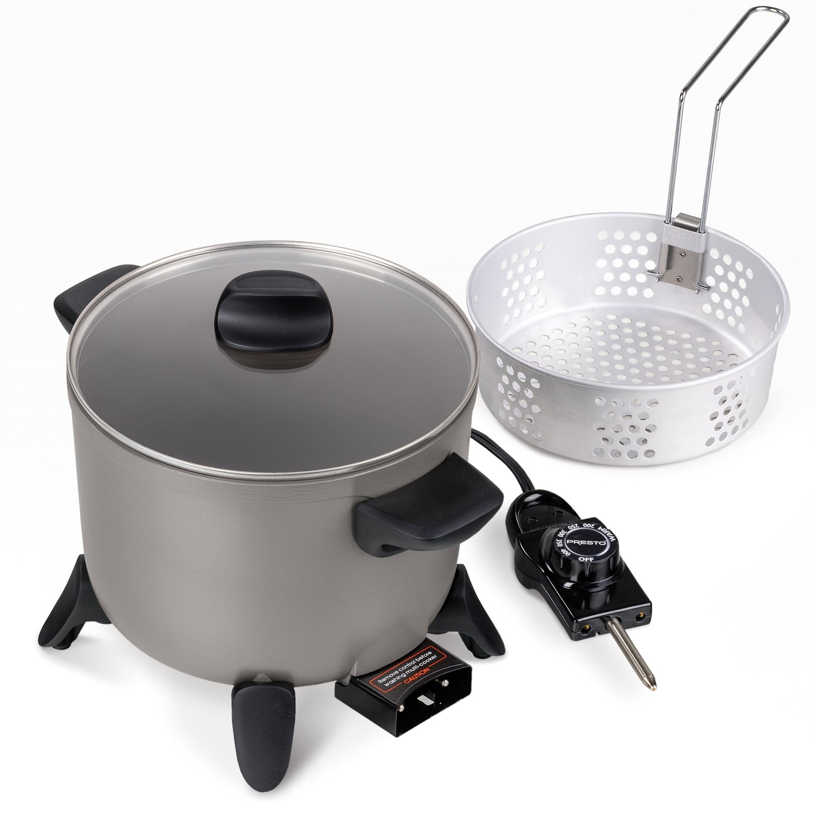 Presto Kitchen Kettle Ceramic Deep Fryer Multi-Cooker Electric Nonstick Pot New gallery