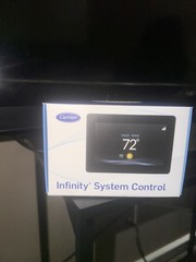 Carrier Infinity System Control Wi‑Fi Touchscreen Thermostat Alexa Black