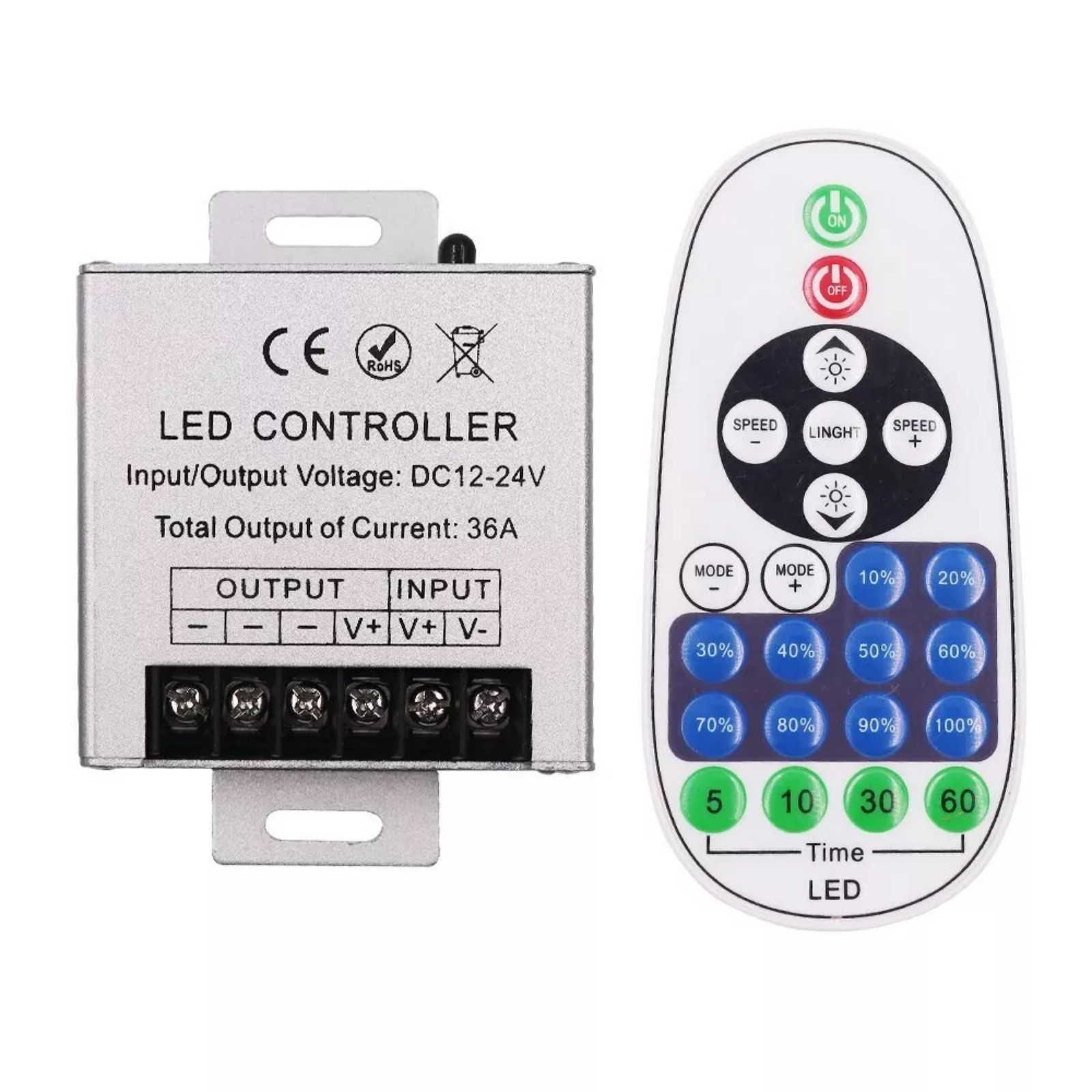 Infrared Models LED Light Dimmer Wireless IR 23Keys Remote Controller 36A 360W gallery