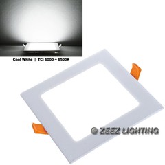 Cool White 15W 7″ Square LED Dimmable Recessed Ceiling Panel Down Light Fixture