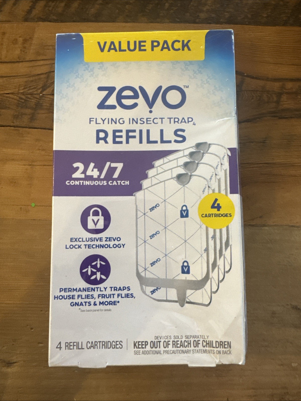 Zevo Flying Insect Trap, Fly Trap Refill Cartridges 4 Cartridges gallery