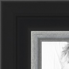 ArtToFrames 1.25″ Custom Poster Frame Black Velvet w Silver 4691 Large