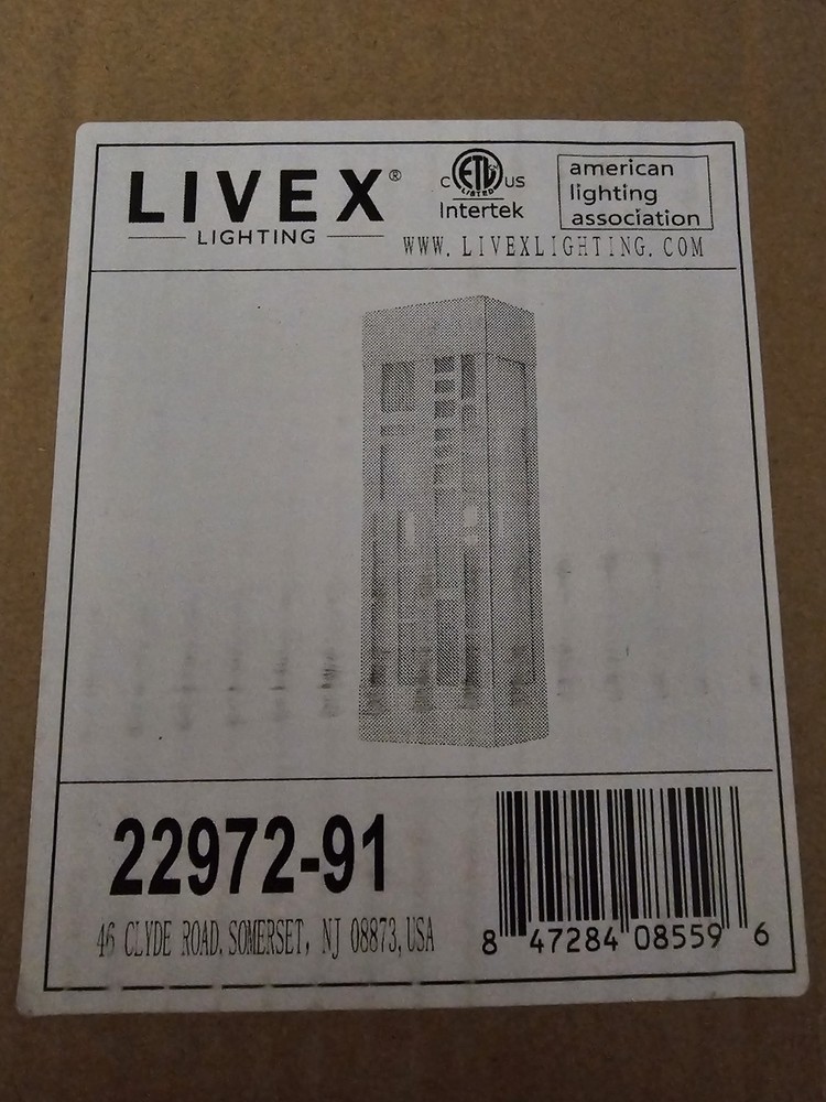 Livex Lighting 22972-91 Malmo 2 Light 17 inch Brushed Nickel Outdoor Sconce