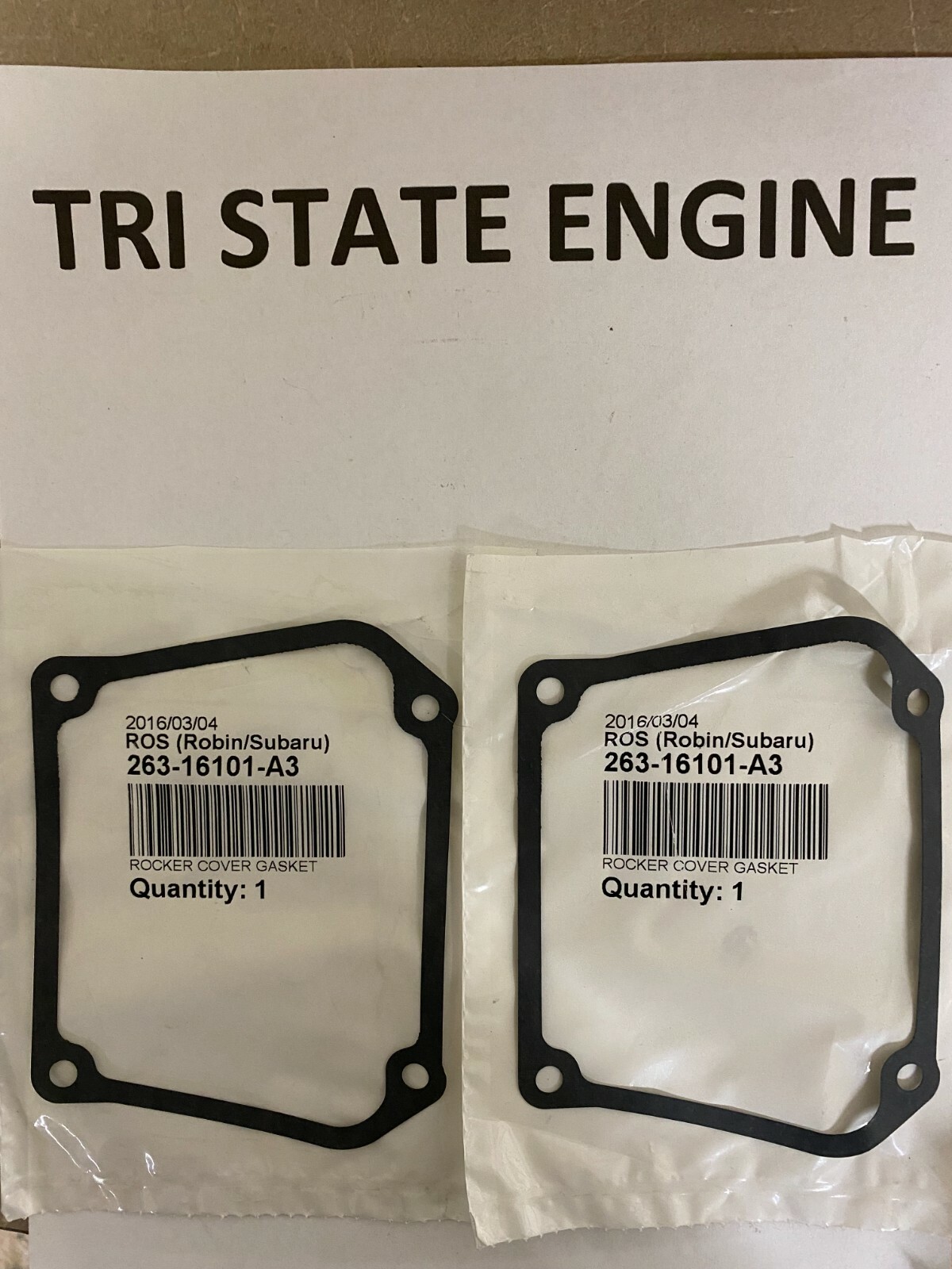 2 VALVE COVER GASKETS OEM SUBARU, ONAN, 263-16101 ROBIN EH720 EH722 26316101 gallery