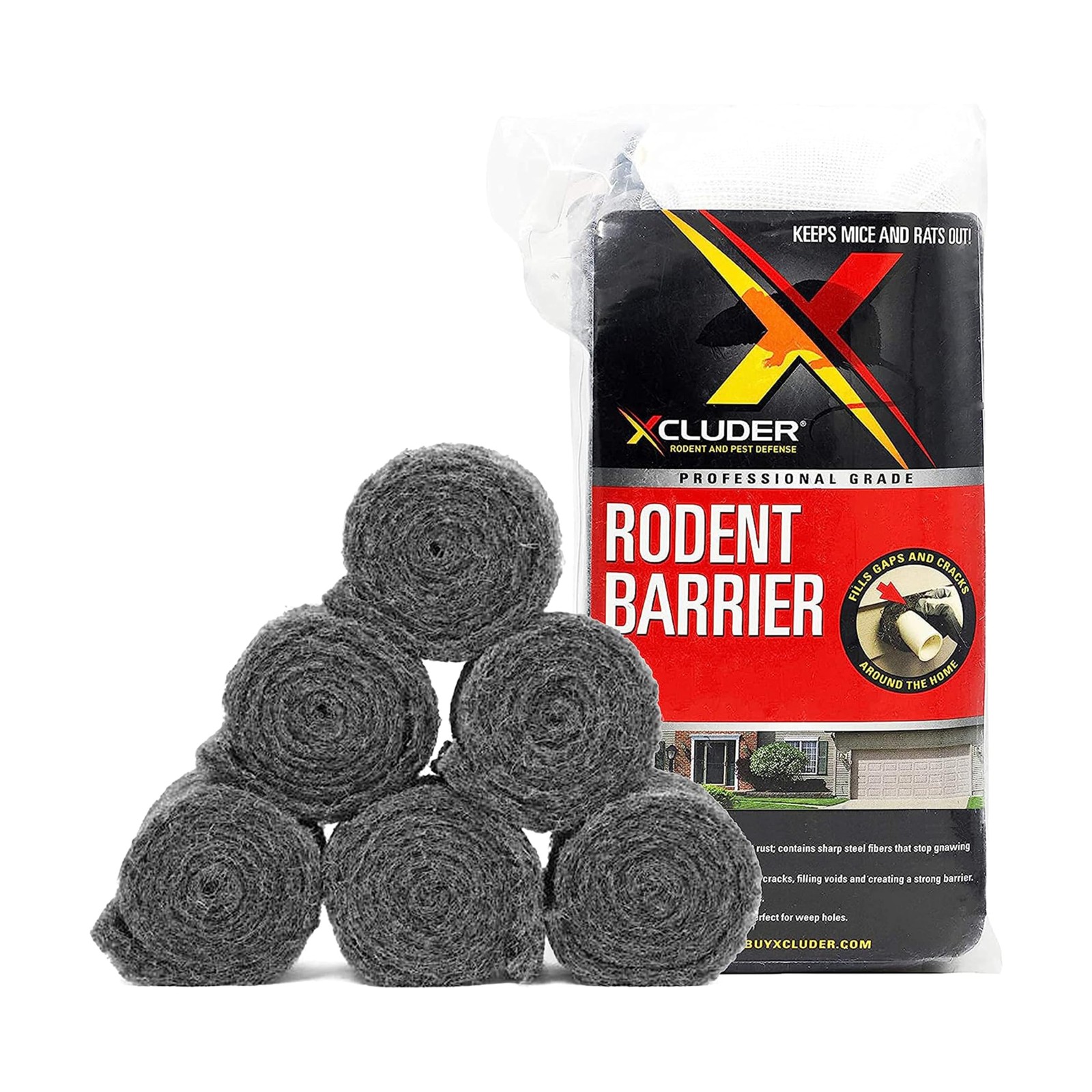 Xcluder 162746 Rodent Control Stainless Steel Wool Fill Fabric Roll Protect Home gallery