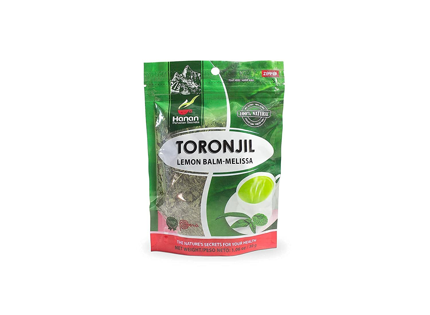 Hanan Peruvian Secrets Toronjil | 100% Natural Lemon Balm | 1.06oz / 30g |Natura gallery