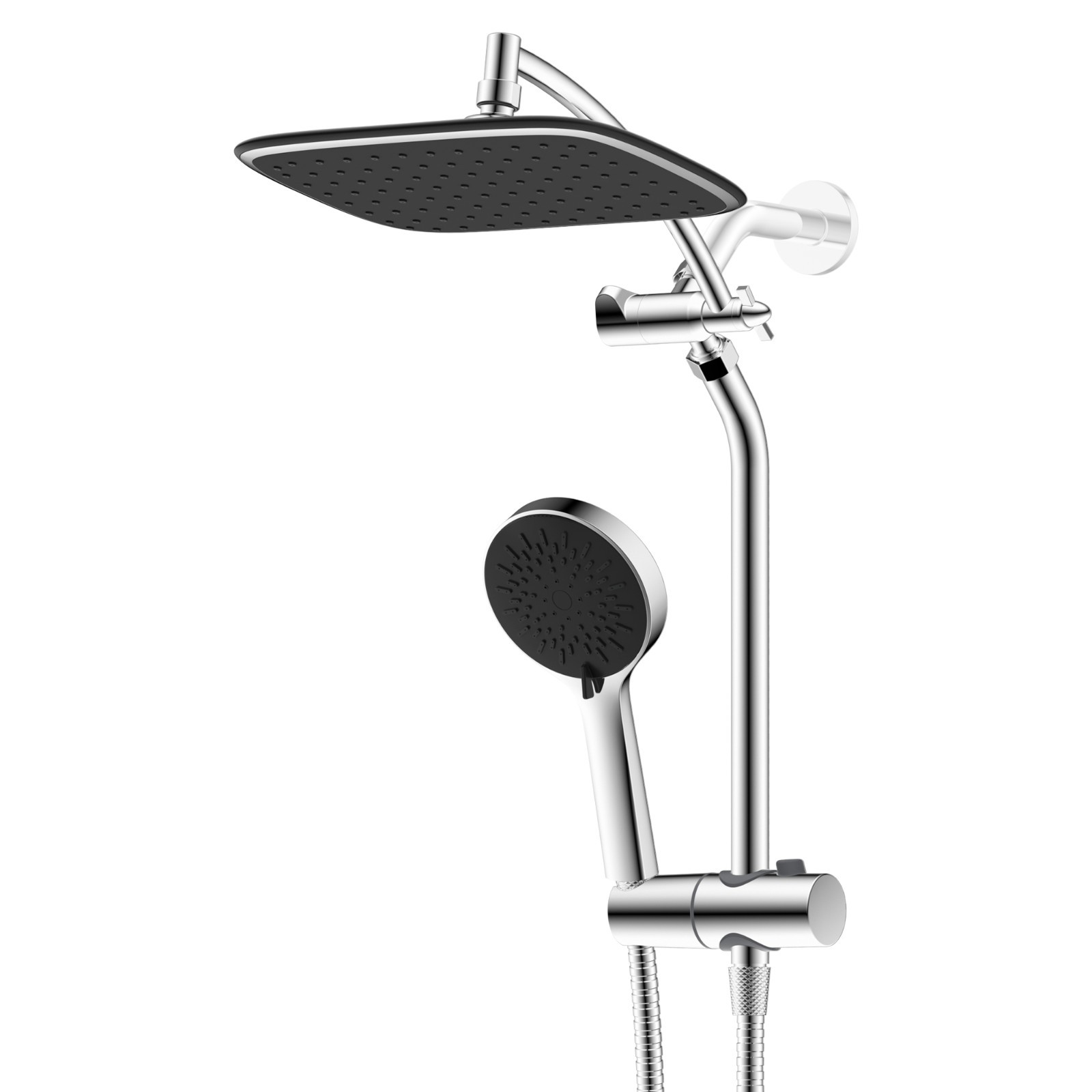 Dual Shower Head Combo 10 Inch High Pressure Rainfall Shower Head with Handheld gallery