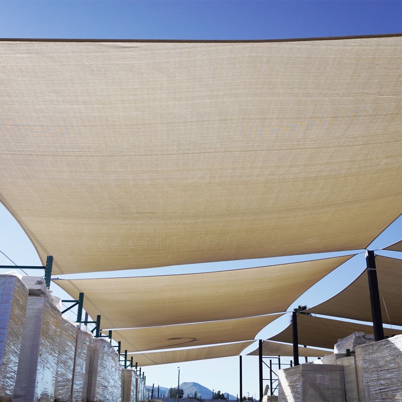 5-24ft Beige Waterproof Rectangle Sun Shade Sail Mesh w/8" Kits for Garden Yard gallery