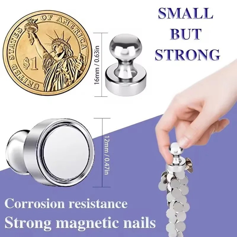 12Pcs Strong Fridge Magnets for Whiteboard Kitchen Office Locker Heavy Duty gallery