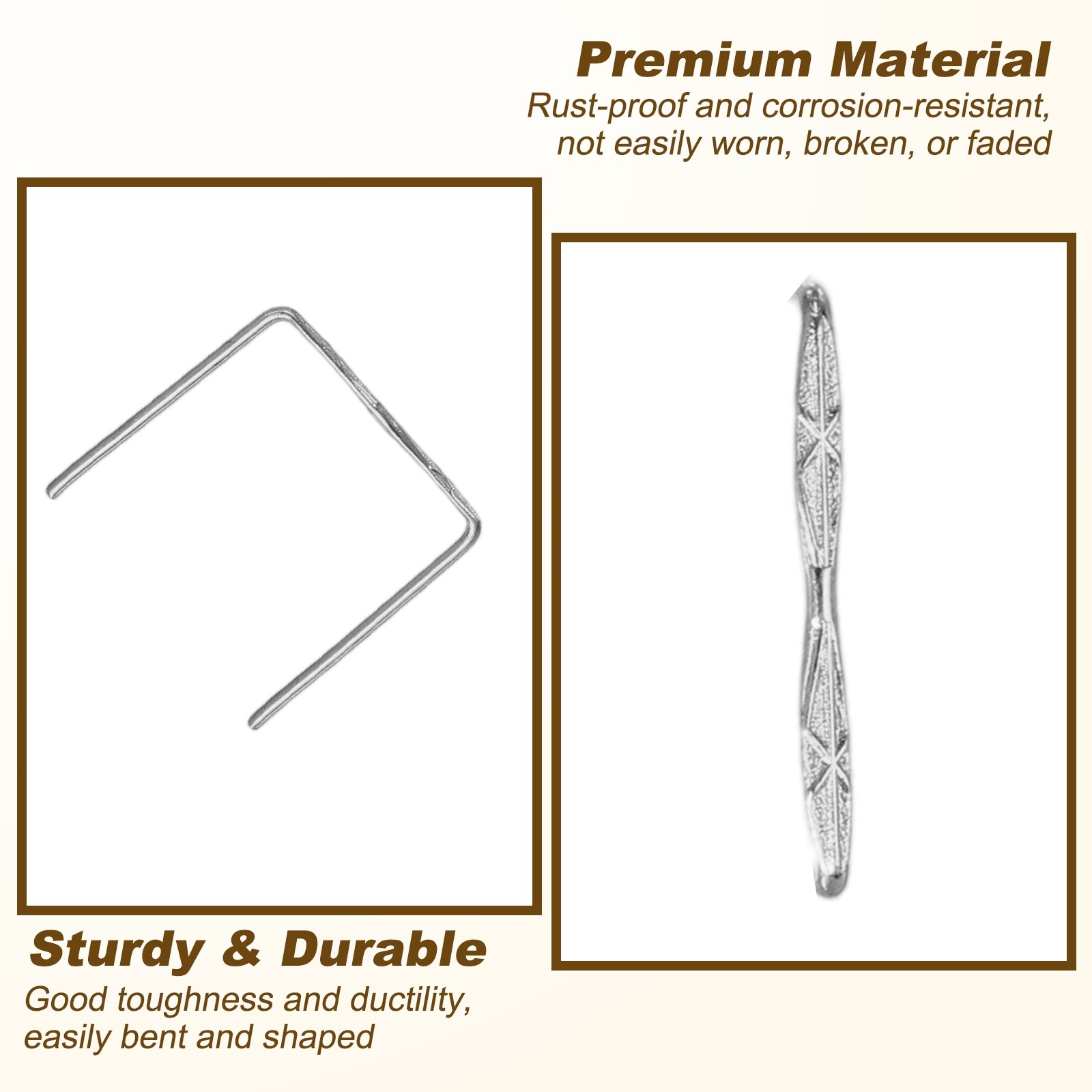 175 Pack 0.75 x 0.71 Inch Fasten Chandelier Crystal Hooks [Copper, Chrome] gallery