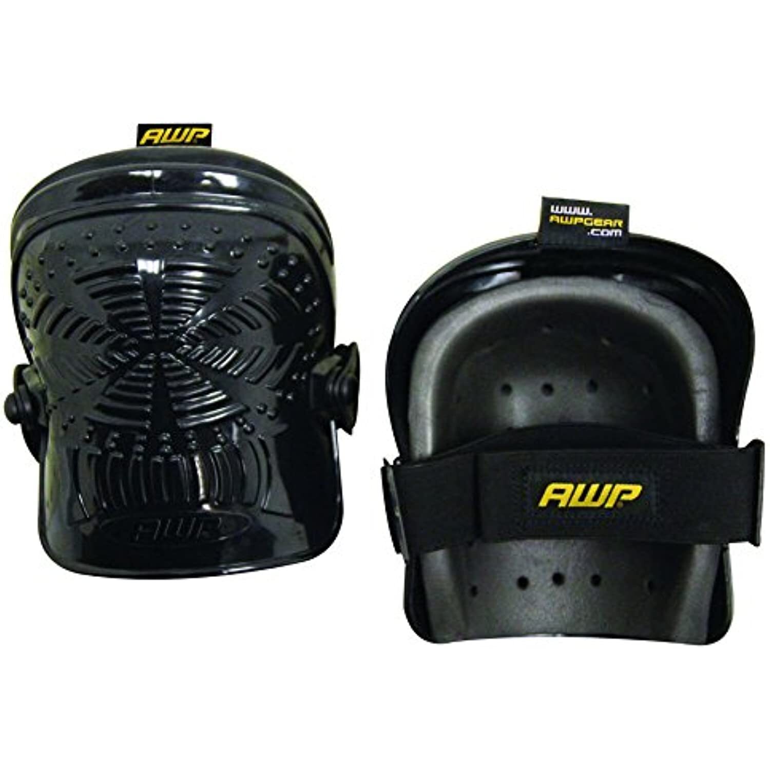 AWP 1L-326 Non-Marring Rubber-Cap Knee Pads, Black gallery