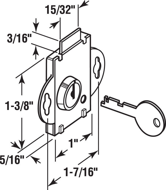 Prime-Line Brass Plated Steel Counter Clockwise Mailbox Lock (Pack of 5) gallery