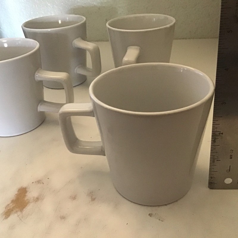 Stone + Lain White Stoneware ~ Coffee / Tea Mug Set Of 4 gallery