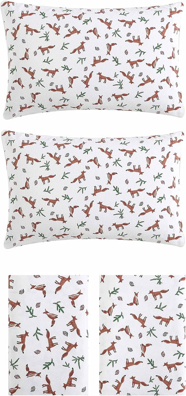 King Flannel Sheet Set - Soft, Cozy Fox Trail Orange Bedding gallery