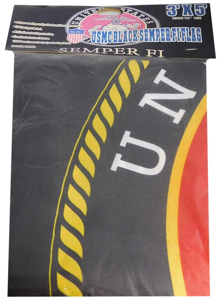 3x5 United States Marine Corps Semper Fi Black 100D OFFICIALLY LICENSED Flag gallery