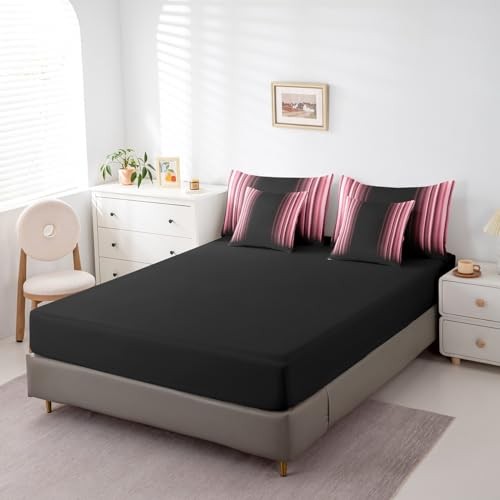 Abstract Ombre Comforter Set with Sheets Kids Teens 7 Piece Full Pink Black gallery