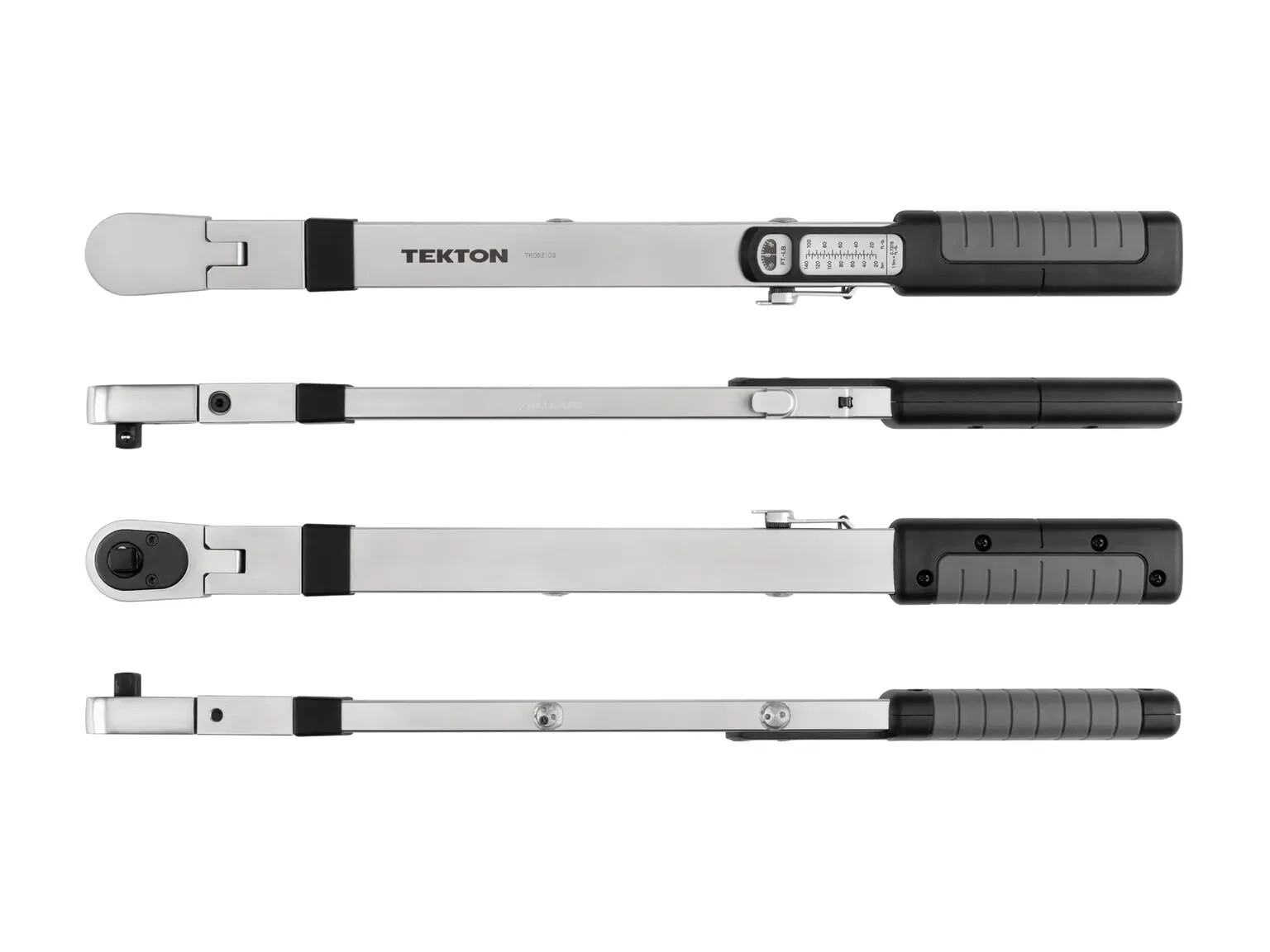 Tekton TRQ62103 3/8 Inch 72-Tooth Split Beam Torque Wrench (20-100 ft.-lb.) gallery