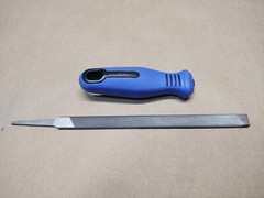 PFERD 7″ Double Bevel Flat Chisel Bit Square Chisel Chainsaw File & Handle
