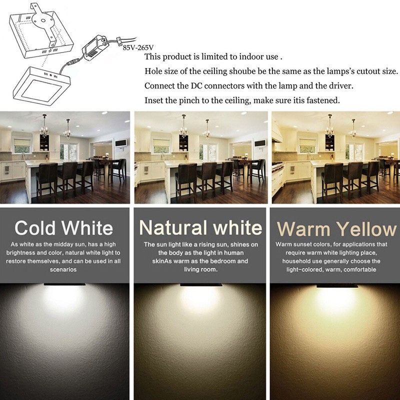 10X LED Recessed Ceiling Panel Down Lights Lamp Fixture 9W 12W 15W 18W 24W⭐⭐⭐⭐⭐ gallery