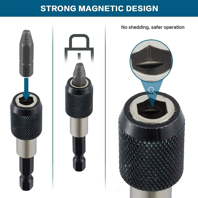 22* Broken Screw Extractor Remover Set Damaged Stripped Easy Out Drill Bits Bolt gallery