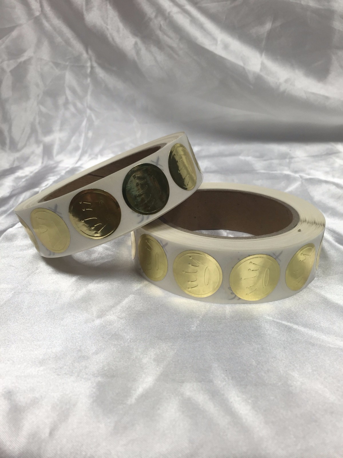 Hallmark Stationery Embossed Gold Foil Seals 1" Diameter Gold Crown Sticker Roll gallery