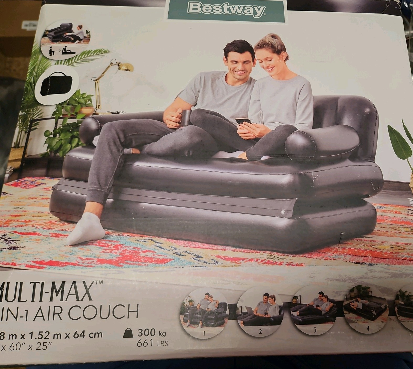 Bestway Multi-Max Air Couch, black new gallery