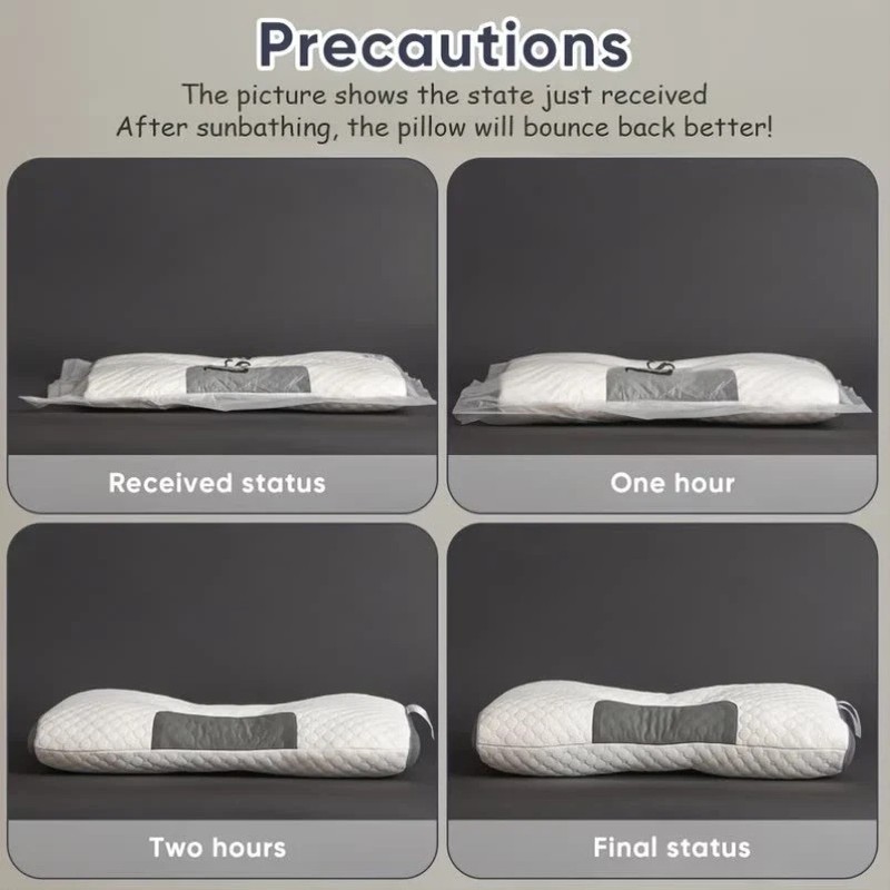 2 Pcs Ergonomic Neck Pillow Help Massage Soft Adjustable Sleeping 100% UPGRADE gallery