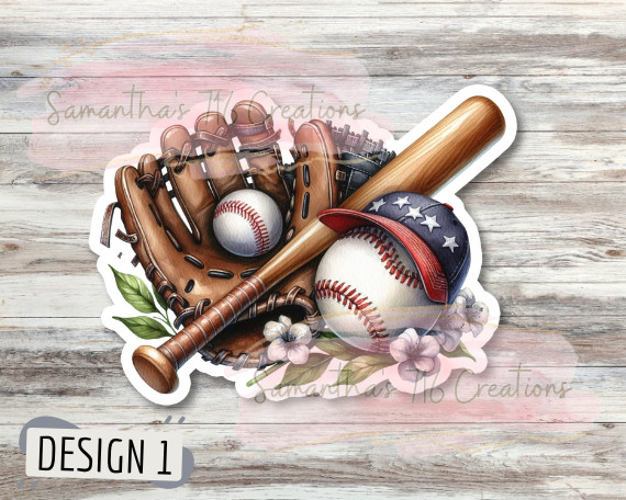 Baseball Sport Vinyl Stickers 3" For Laptops, Etc. Indoor, Water Resistant gallery