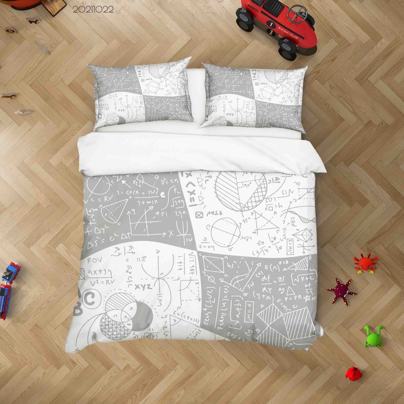 3D Physics Formula Graffiti Quilt Cover Set Bedding Sets Pillowcases 2 gallery
