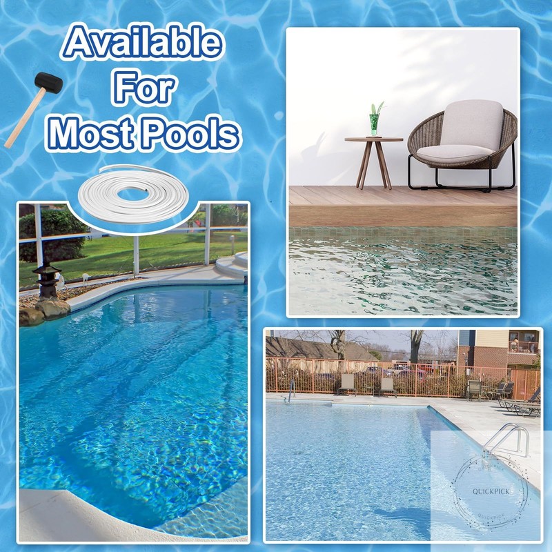 60 ft Swimming Pool Liner Lock Roll Pool Bead Lock White Pool Liner Bead Wedge gallery