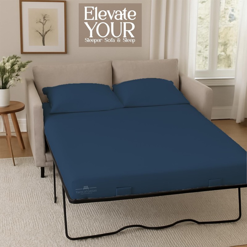 Sleeper Sofa 4 Piece Bed Sheet Set Premium Quality 100% Cotton 500 Thread Cou... gallery