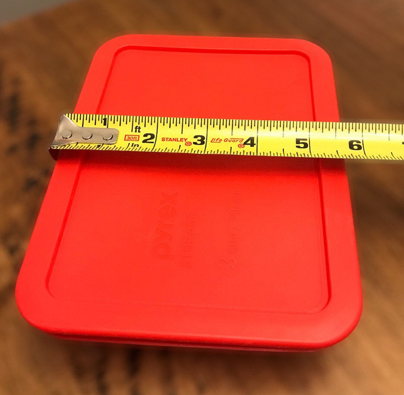 Pyrex Storage Rectangular Baking Storage Dish Container 7211H And 7210 Red Lids gallery