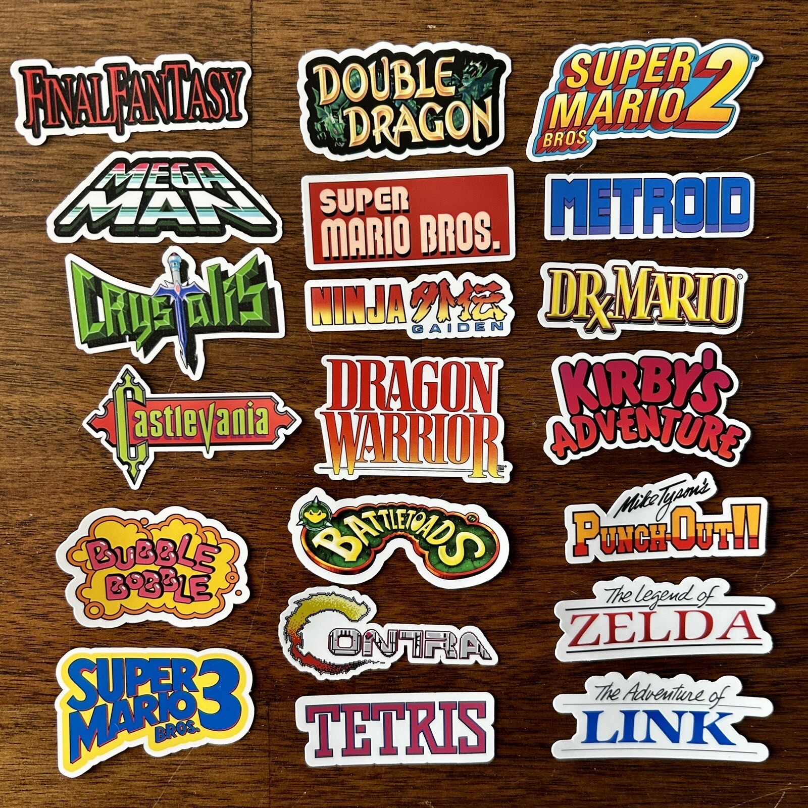 20 Nintendo NES Logo Stickers - White, Clear or Holographic - Waterproof Vinyl gallery