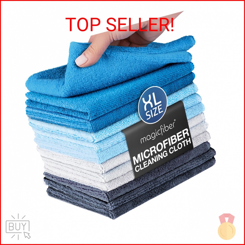 MagicFiber Microfiber Cleaning Cloth - Higher Quality, Larger Size - Micro Fiber