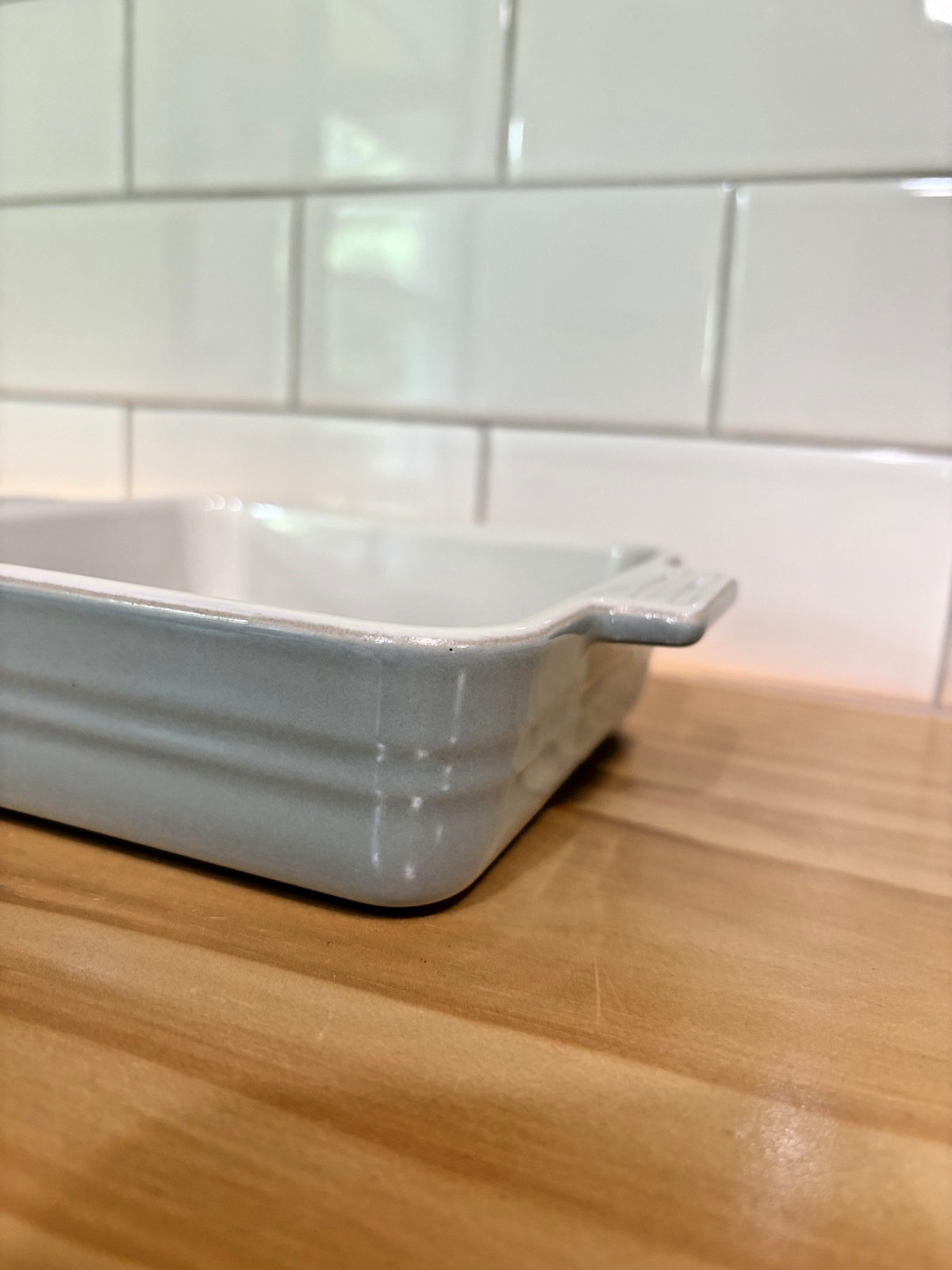 Le Creuset Stoneware Small Square Baking Dish 14cm PISTACHE Pistachio Mint NWT gallery