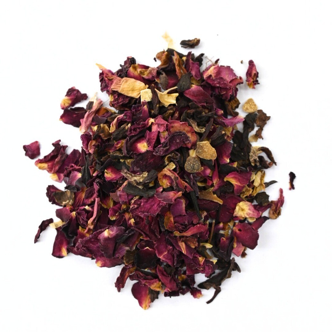 Rose Hibiscus Tea Decaf Fresh Loose Leaves Detox Blend Healthy Antioxidant Rich gallery