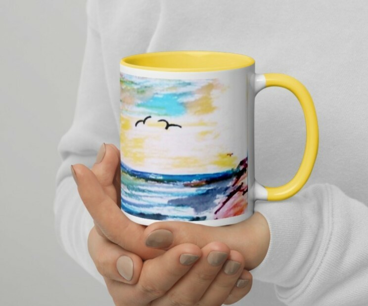 " Peaceful Sunset "Coffee-Tea Mug 11oz, Gift arrives 2 weeks yellow original gallery