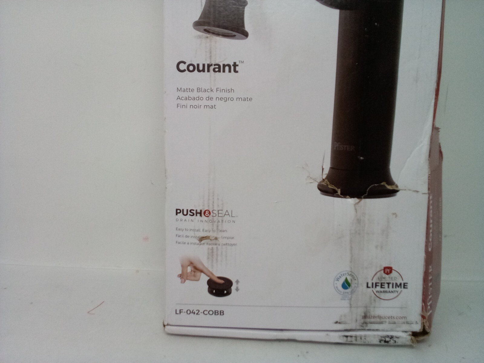 Pfister Courant Single Handle Single Hole Bathroom Faucet MatteBlack LF-042-COBB gallery