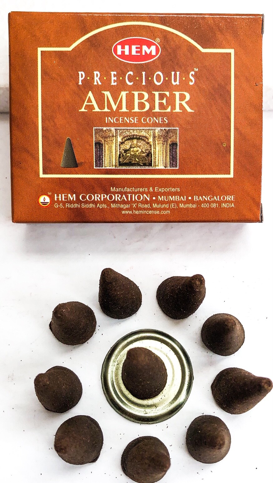 Hem Precious Amber Incense Cones - Pick 10-20-30-50-100-120 Free Shipping! gallery