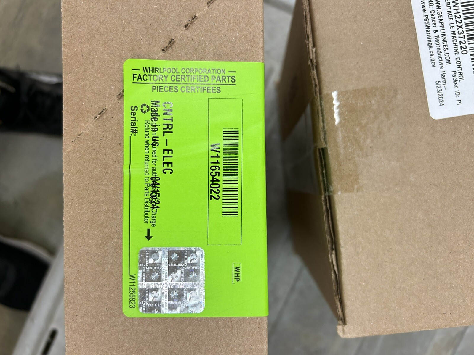 Whirlpool Washing Machine Control Board W11654022 gallery