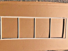 Garage Door Window Insert, Wayne Dalton, Sonoma, Stockton 4 Lite, Desert Tan